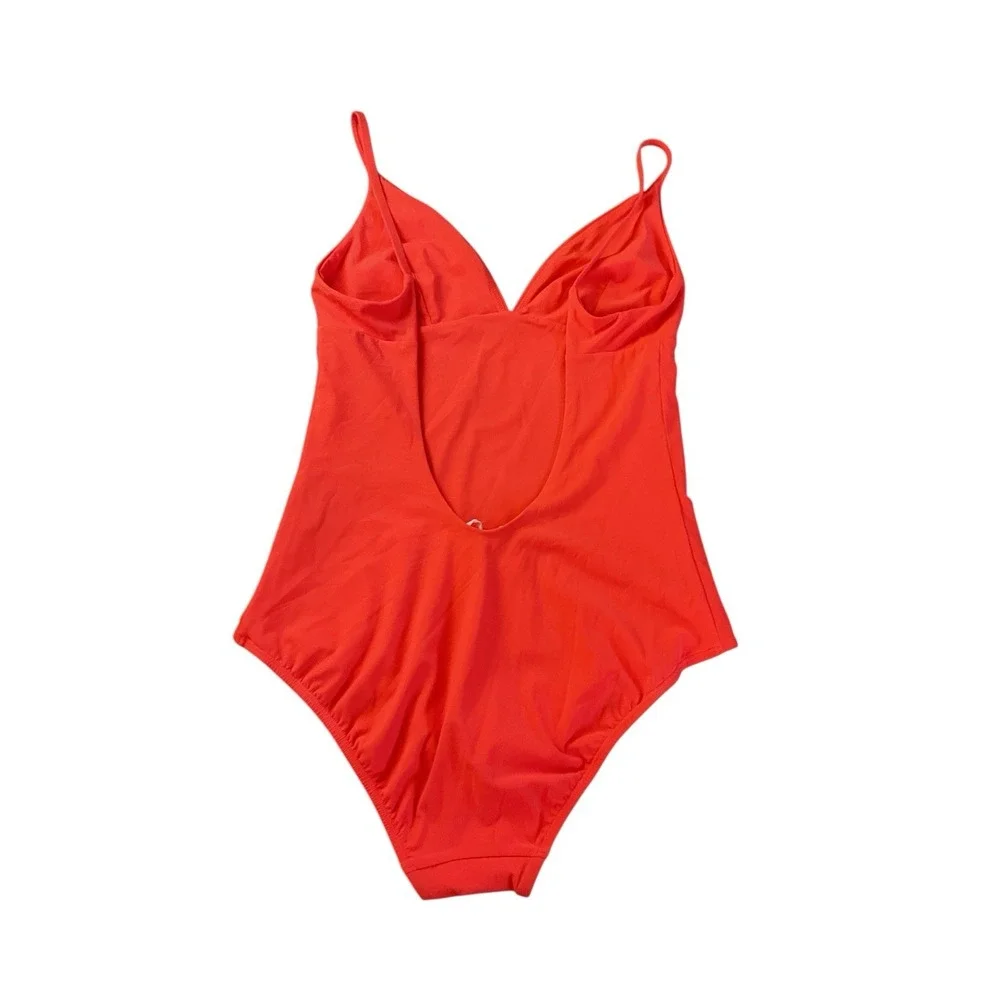 $198‎ Sz XL Tory Burch Marina One Piece Swimsuit TANGERINE